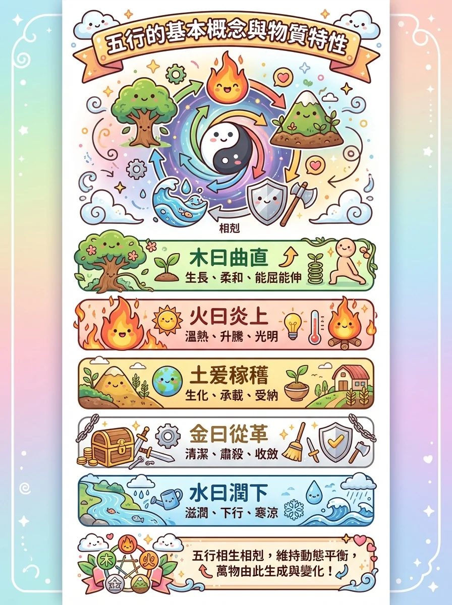 五行的基本概念與物質特性