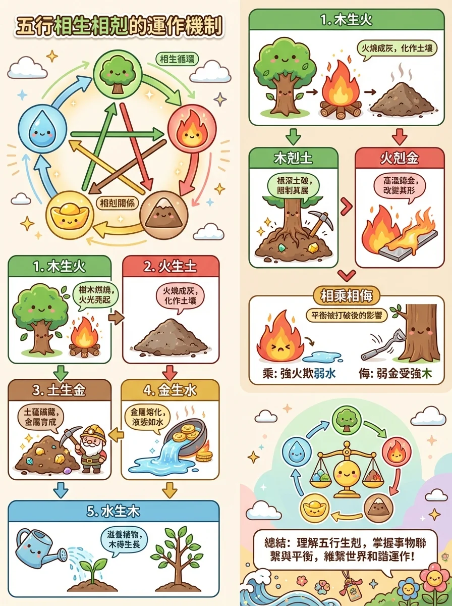 五行相生相剋的運作機制