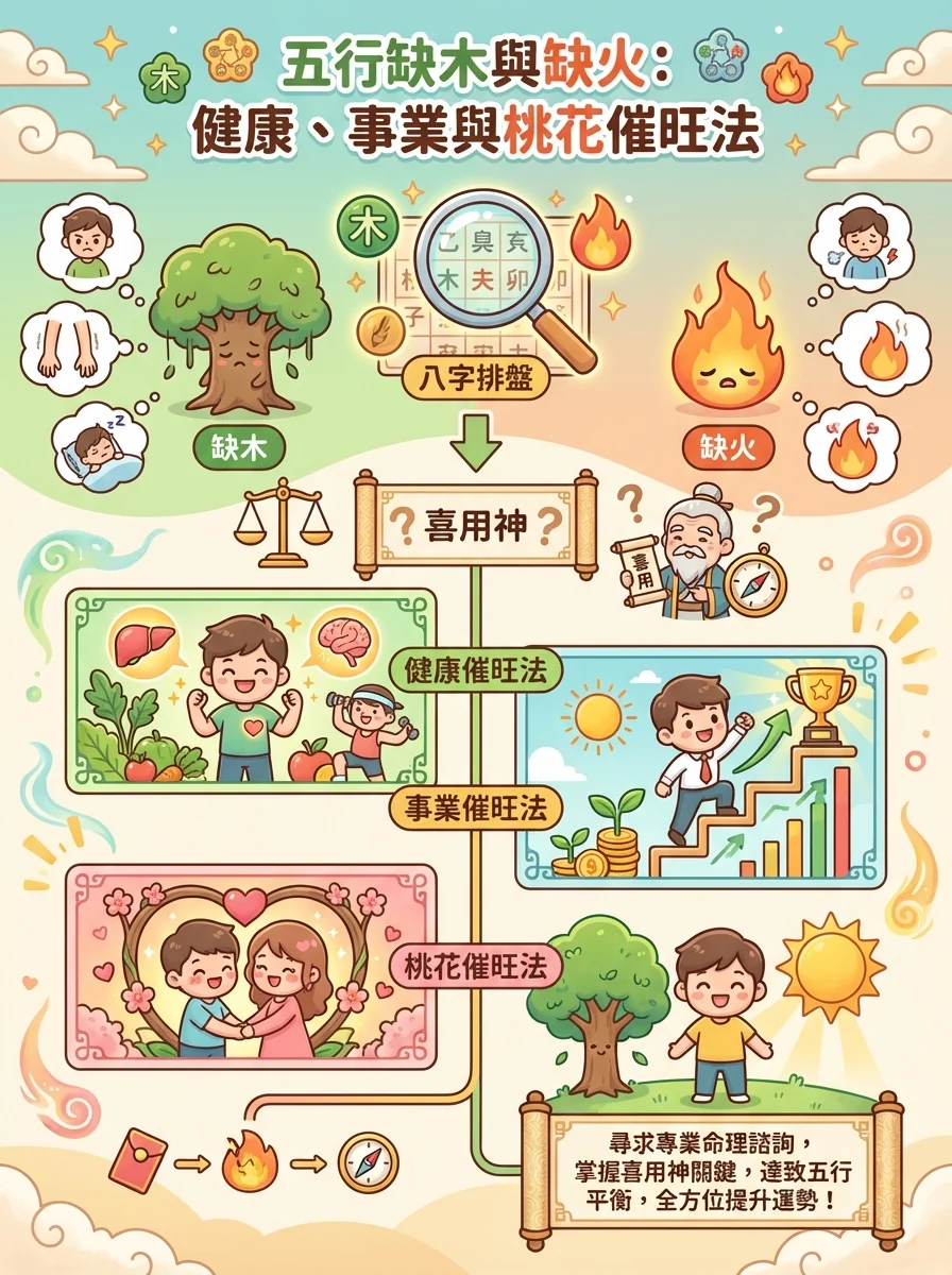 五行缺木與缺火：健康、事業與桃花催旺法