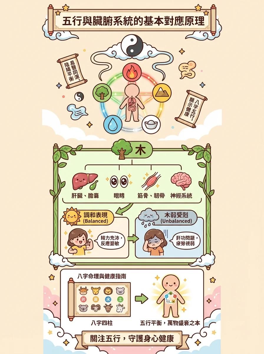 五行與臟腑系統的基本對應原理