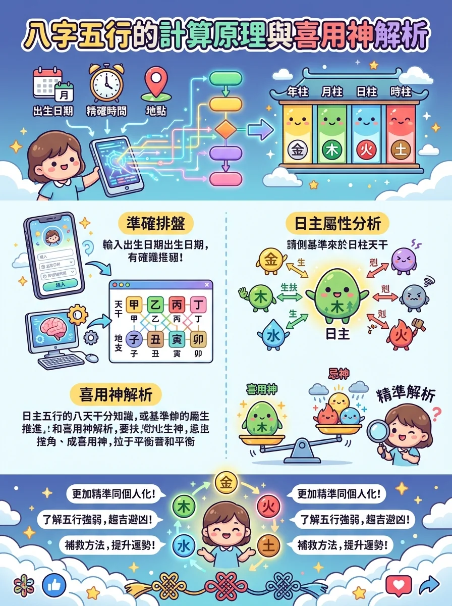 八字五行的計算原理與喜用神解析