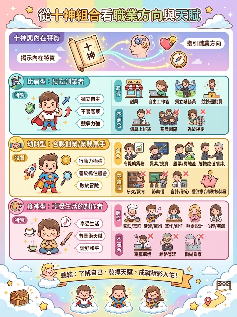 從十神組合看職業方向與天賦