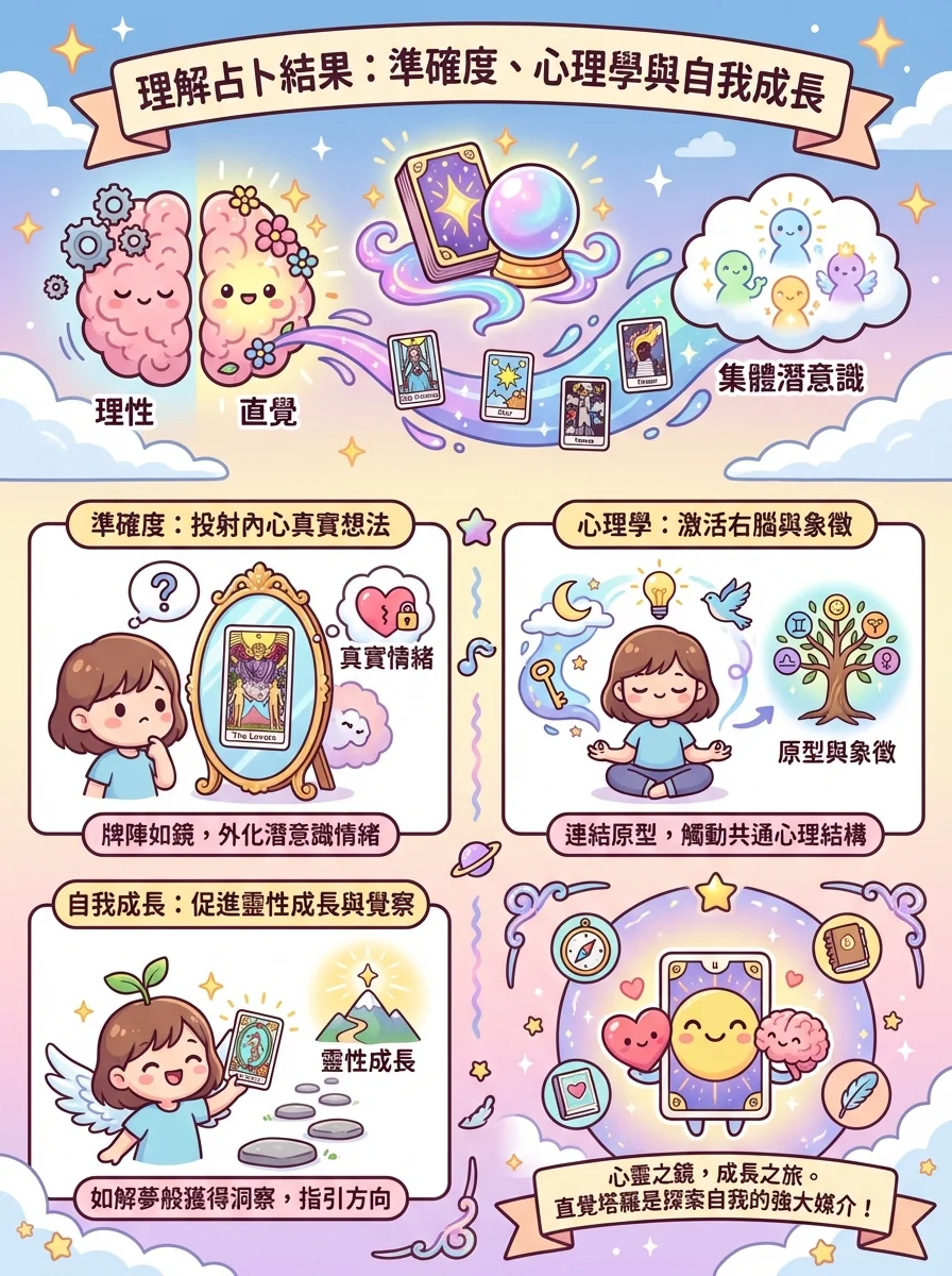 理解占卜結果：準確度、心理學與自我成長