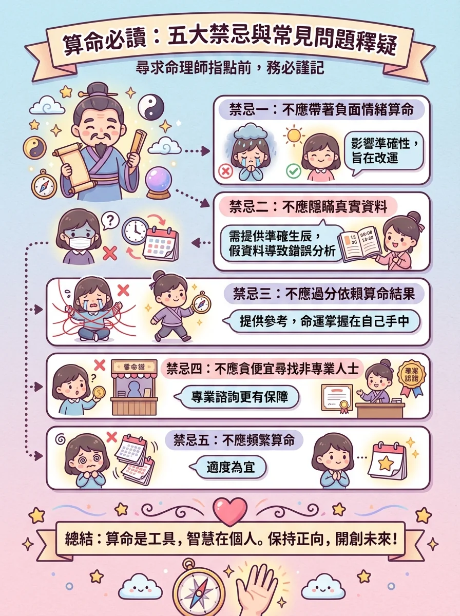 算命必讀：五大禁忌與常見問題釋疑