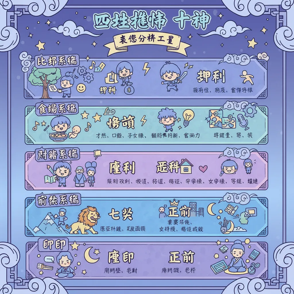 核心分析工具：十神系統與運勢評估